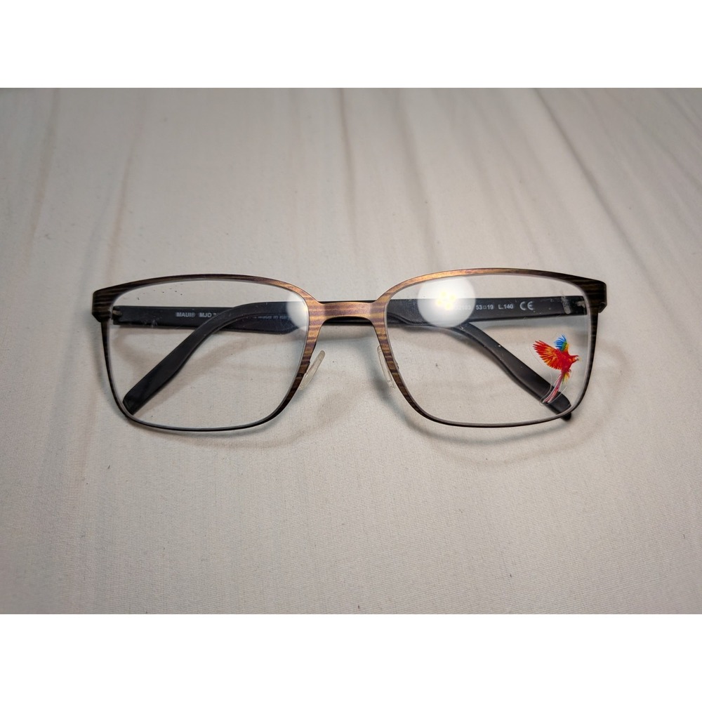 Maui Jim MJO 2103-80M Eyeglasses Brown Rectangular Frames 53-19 140 mm